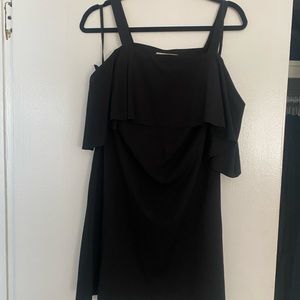 Black cold shoulder ruffle philosophy dress. Shift, very comfortable- size L
